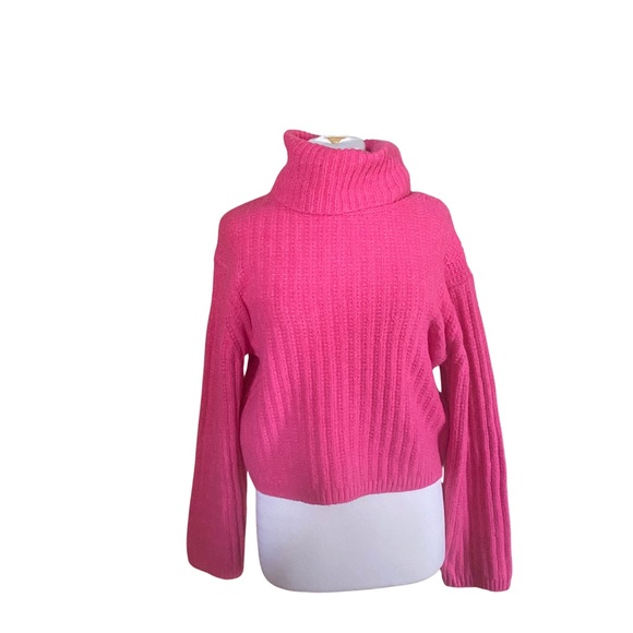 Universal Thread Vibrant Pink Cowl Neck Sweater - Picture 1 of 7